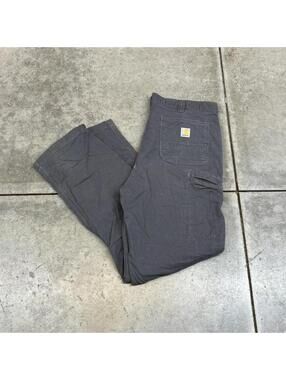 vintage carhartt faded grey relaxed baggy fit lined cargo pants size 38 x 32